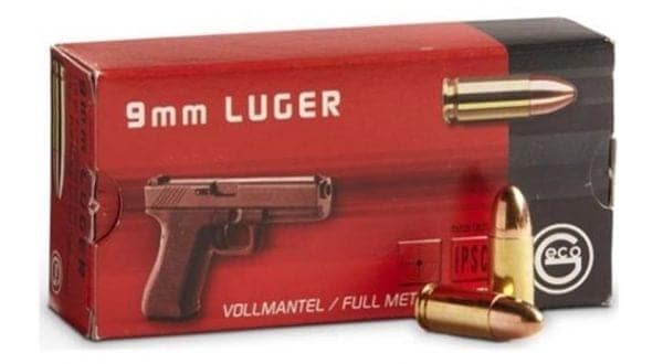GECO 9mm Luger Ammo 124 Grain Full Metal Jacket