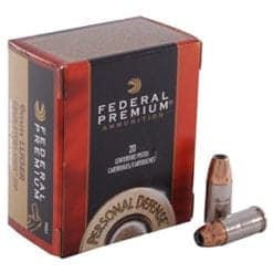 Federal Personal Defense 9mm Luger 150gr Jacketed Hollow Point (20)
