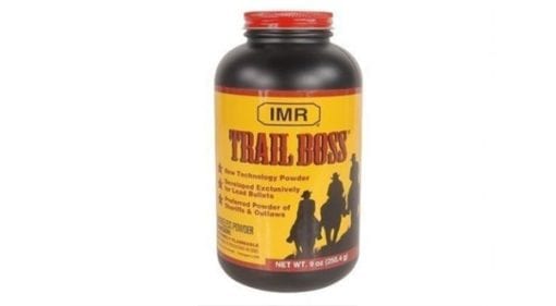 IMR DUPont Trail Boss Powder, 9 oz bottle.