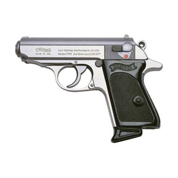 Walther PPK Stainless 380acp Pistol, 3.3" - 4796001