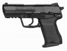HK 45C Compact.45 ACP, (V1) DA/SA, Safety decocking lever on left, Two 8rd mags