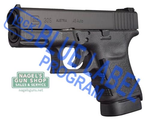 glock 30s 45acp blue label pistol at nagels