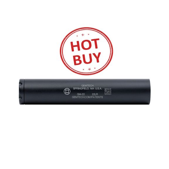 Gemtech GM-22 22 LR Suppressor, 5"- GM-22