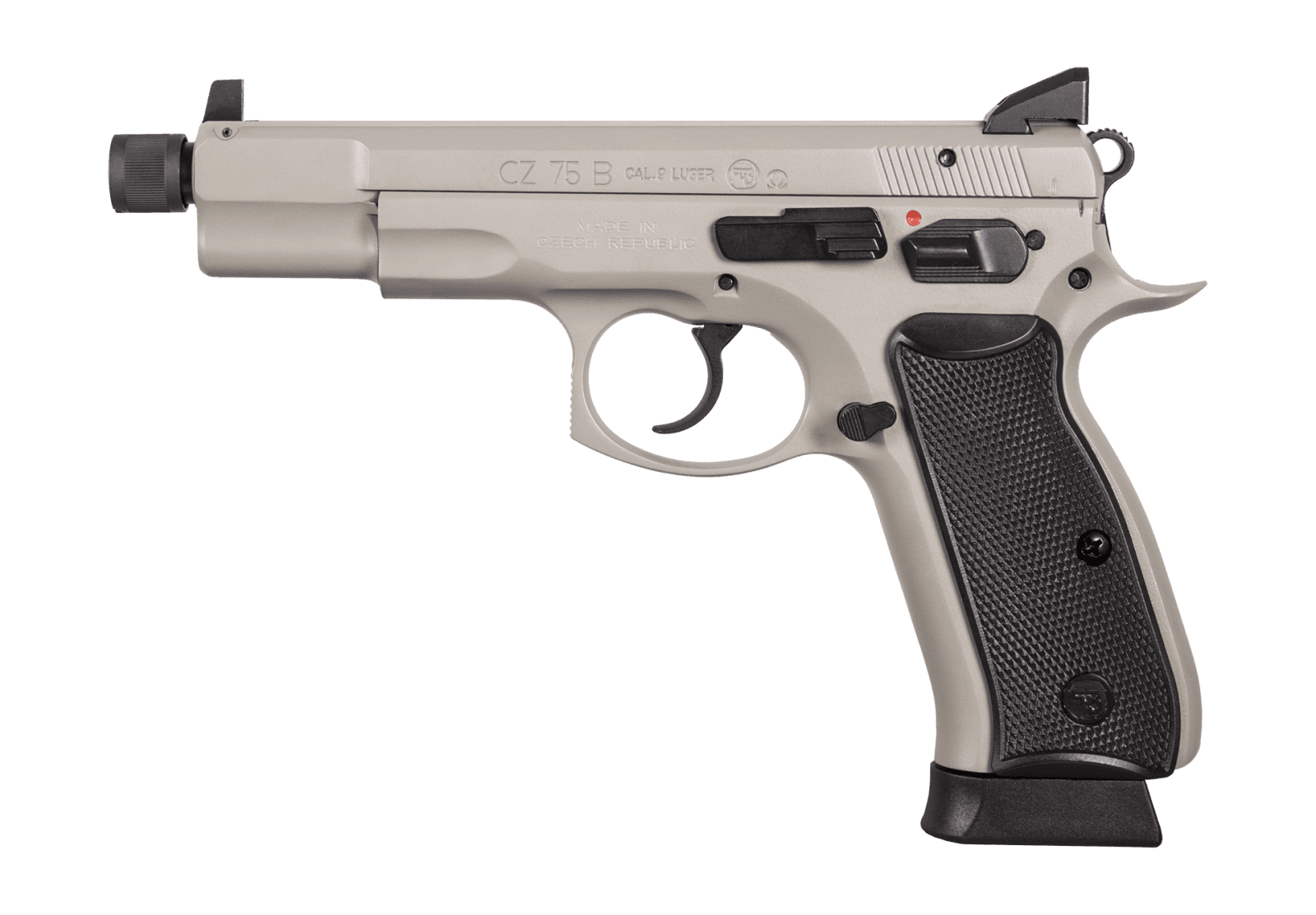 CZ 75B Omega Suppressor Ready 9mm Pistol, Urban Grey, Threaded Barrel ...