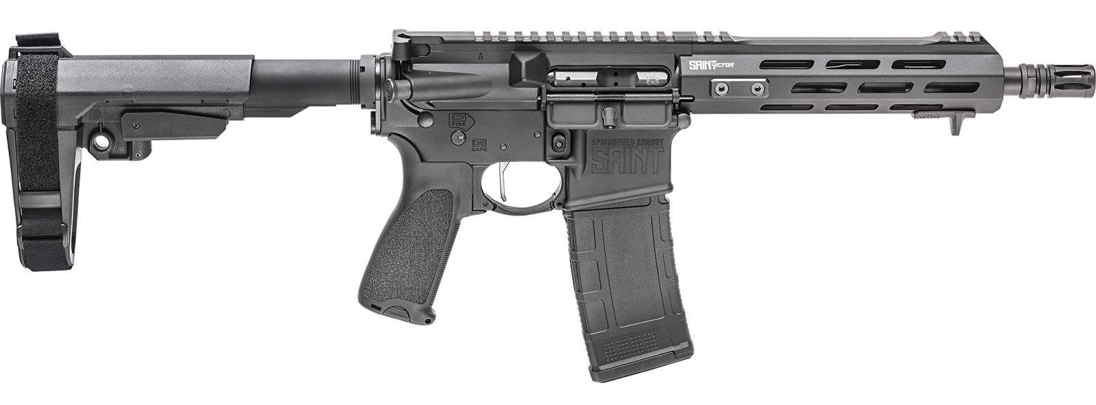 Springfield Armory Saint Victor 300 Blackout Pistol, SB Tactical SBA3 ...