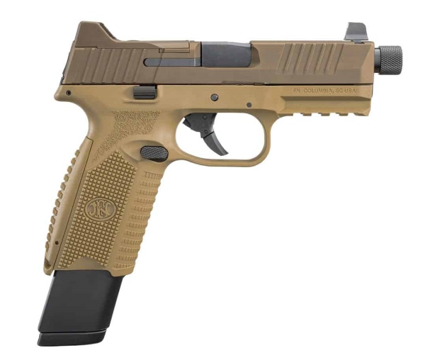 FN 509 Tactical FDE 9mm Pistol, Threaded Barrel, Optics Mounting System ...