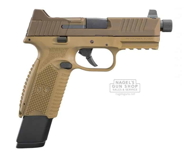 FN 509 Tactical FDE 9mm Pistol, Threaded Barrel, Optics Mounting System