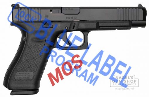 glock 34 gen5 mos 9mm blue label pistol