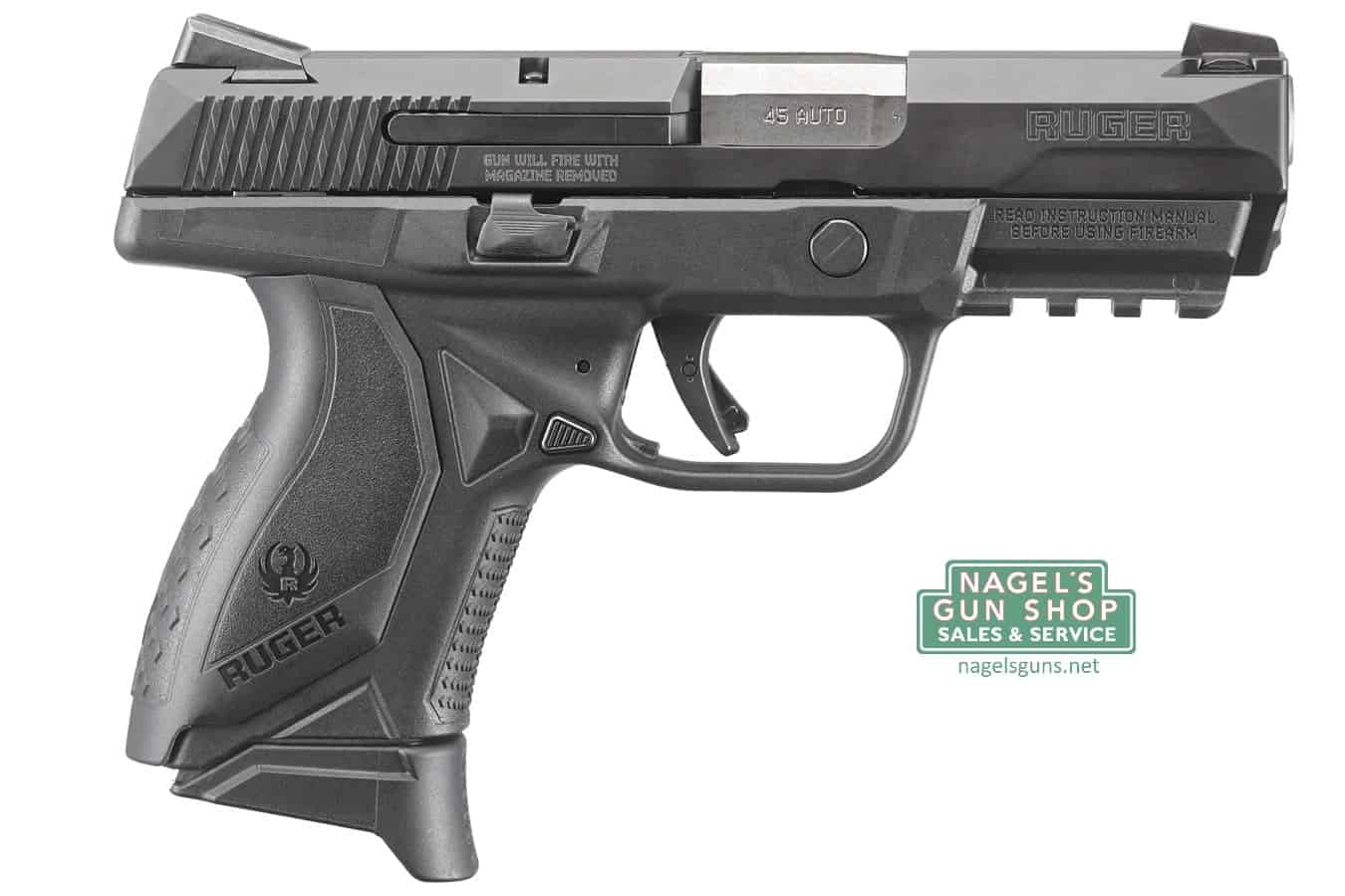 Ruger American Pistol Compact, 45acp, Black, 3.8