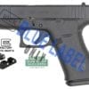 glock 43x black 9mm blue label pistol with glock night sights at nagels
