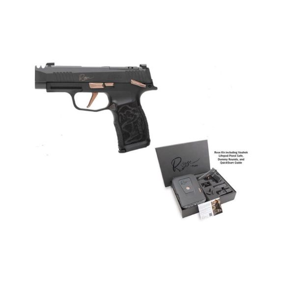 Sig Sauer P365-XL Rose Comp Vaultek Safe 9mm Pistol Package, 3.1" - 365XL-9-ROSE-MS