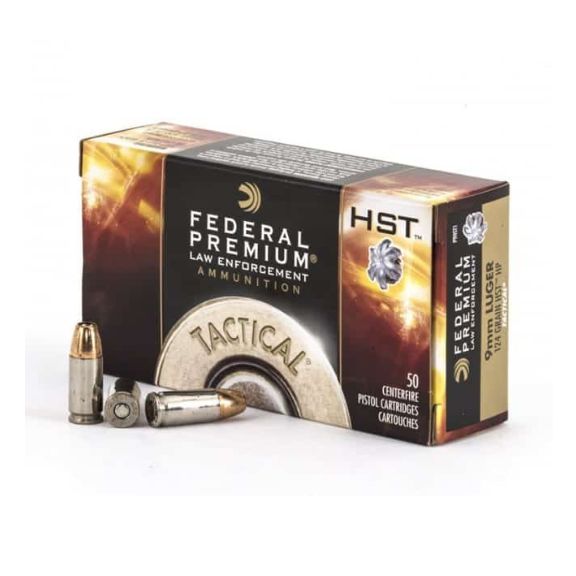 Federal 9mm HST +P 124gr 9mm Ammunition - 50 Rds/ Box - P9HST3