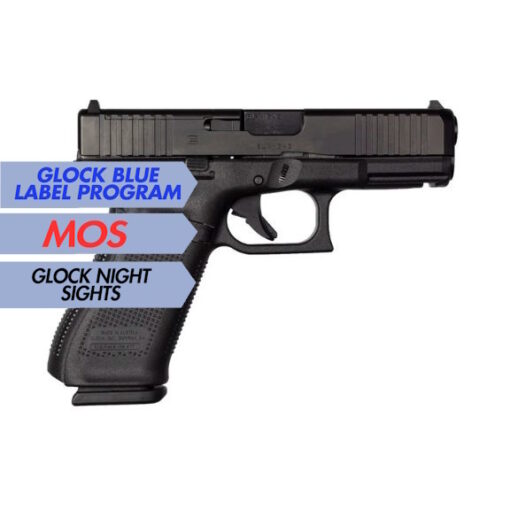 Glock 45 MOS Night Sights Blue Label 9mm Pistol, 4.02" - PA455S702MOS