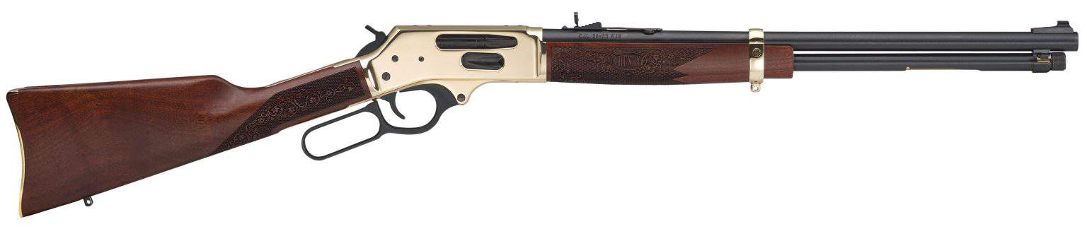 Henry Repeating Arms Side Gate Lever Action 30-30 Rifle, Polished Brass 