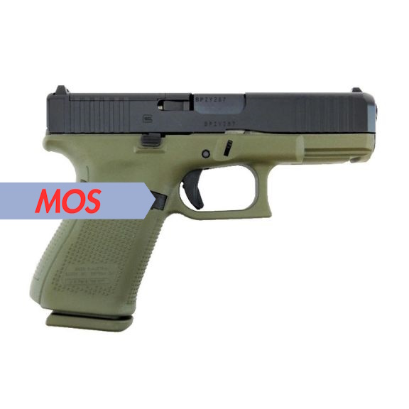 Glock 19 Gen5 MOS Battlefield Green 9mm Pistol, 4.02" - PA195S203MOSBFG