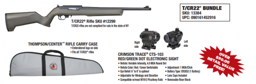 thompson center t/cr22 red dot package
