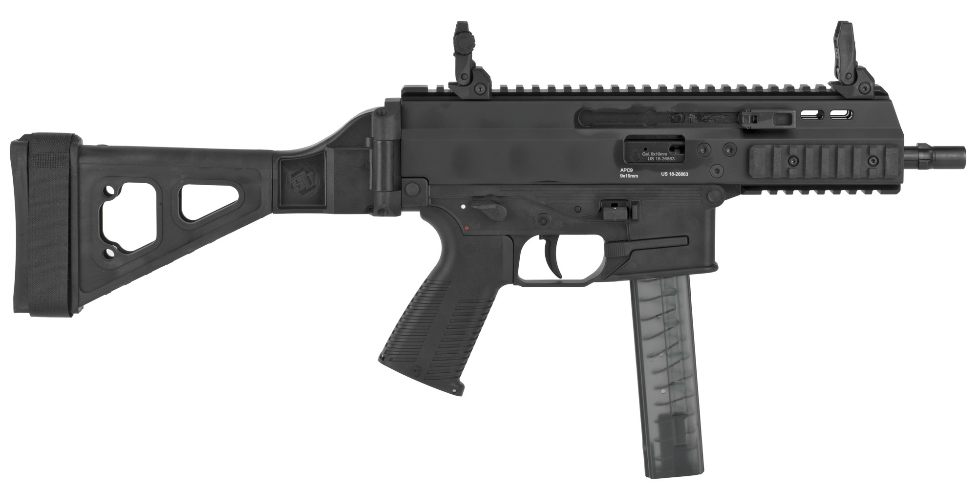 B T Apc9 Pro G 9mm Pistol W Brace Glock Magazines 7 0 Bt g Nagel S Gun Shop San Antonio Texas