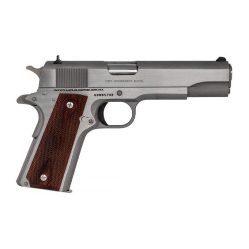 Colt 1911 Government Stainless 38 Super Pistol, 5" - O1911C-SS38