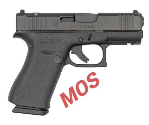 glock 43x mos 9mm pistol