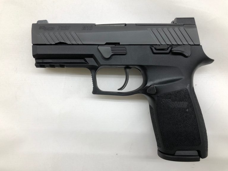 Sig Sauer P320 M18 Black 9mm Pistol, Manual Safety, Night Sights, 3.9 ...