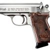 walther ppk/s stainless wood grips