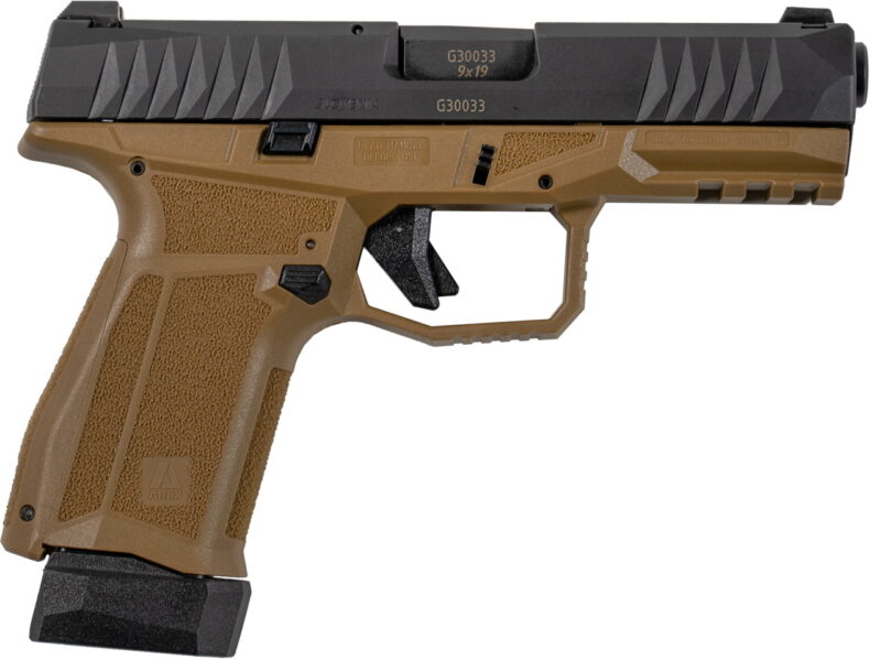 Arex Delta M Gen2 FDE 9mm Pistol, (2)-Magazines, 4.0