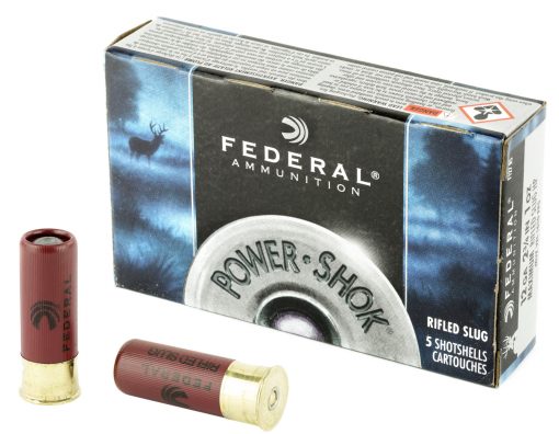 federal 12ga power shock rifled slug hp