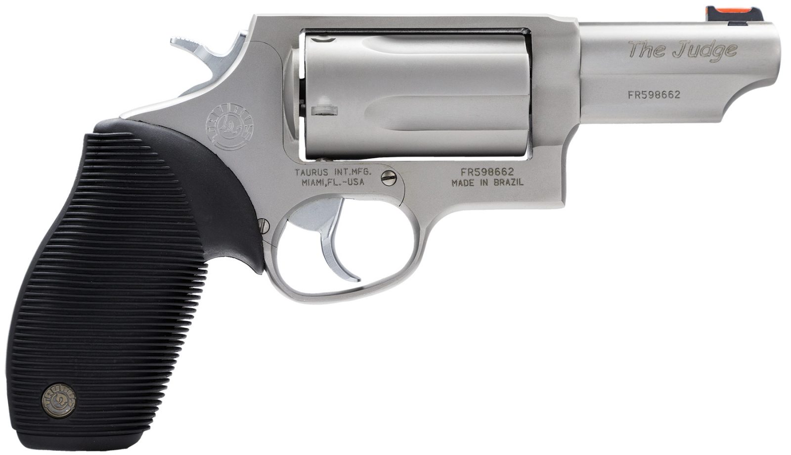 Taurus Judge Stainless Revolver 45Colt / 410 Revolver, (5)-Shot, 3.0 ...