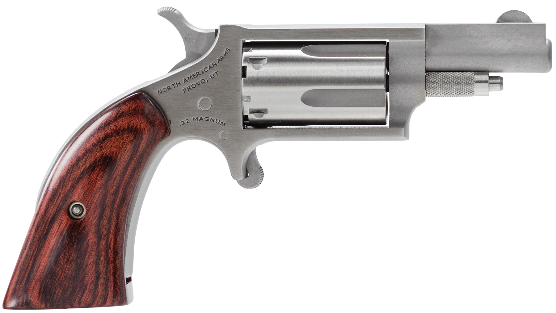 North American Arms Boot Grip 22 Magnum Revolver, Stainless, 1 1/8 ...