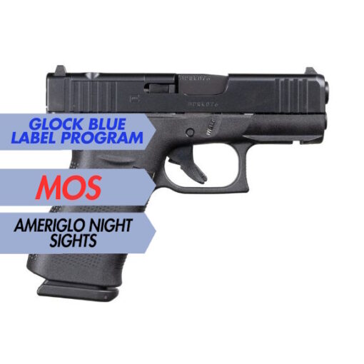 Glock 43X MOS Ameriglo Night Sights Blue Label 9mm Pistol, 3.39" - PX4350302FRMOSAB