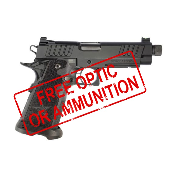 Staccato P Aluminum Frame DLC Threaded Barrel 9mm Pistol, 5" - 12-1201-000303