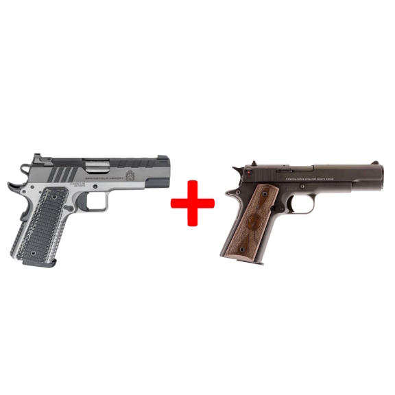 Springfield Armory Emissary 1911 9mm Pistol + Chiappa 1911-22 Pistol Combo