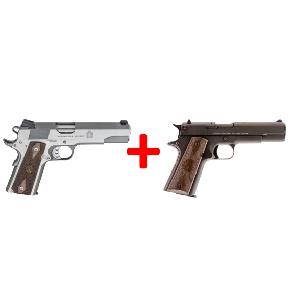 Springfield Armory 1911 Garrison Stainless 9mm Pistol + Chiappa 1911-22 Pistol Combo
