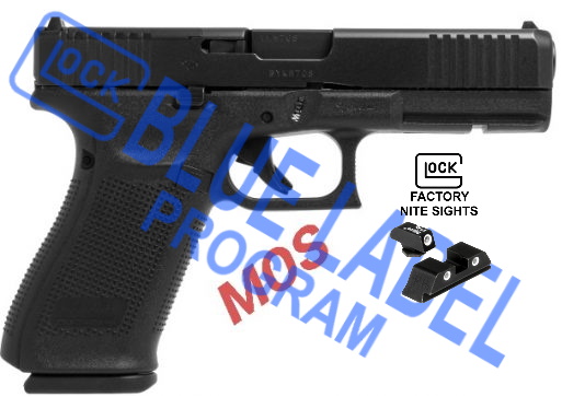 glock 20 gen5 mos night sights 10mm blue label