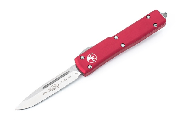 microtech utx-70 red drop point blade