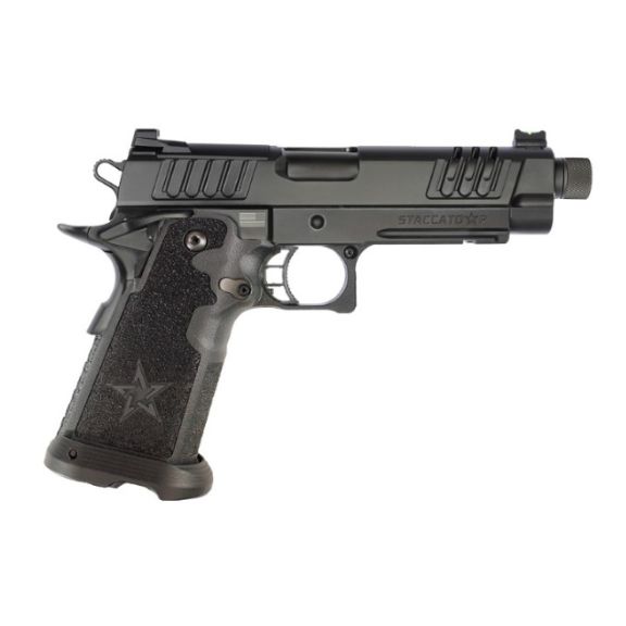 Staccato P Steel Frame DLC Threaded Barrel X-Series 9mm Pistol, 5" - 12-1200-000303-01