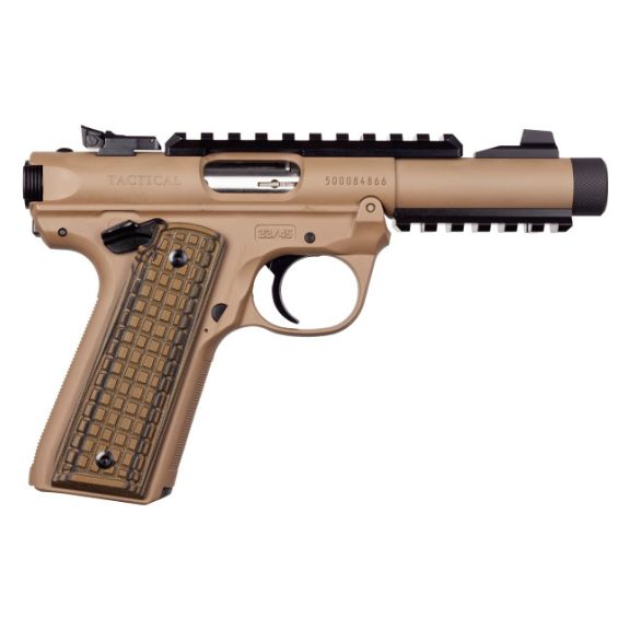 Ruger MK IV 22/45 Tactical FDE 22 LR Pistol, 4.4" - 40167
