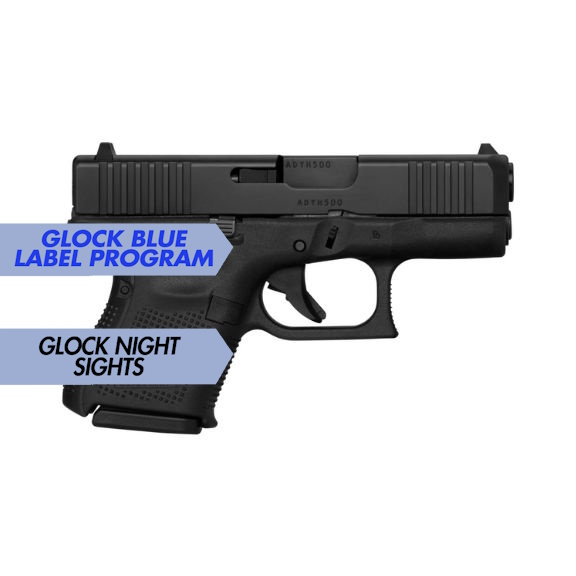 Glock 27 Gen5 Night Sights Blue Label 40 S&W Pistol, 3.46" - PA275S702