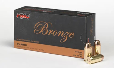 pmc bronze 45acp 230gr fmj ammunition