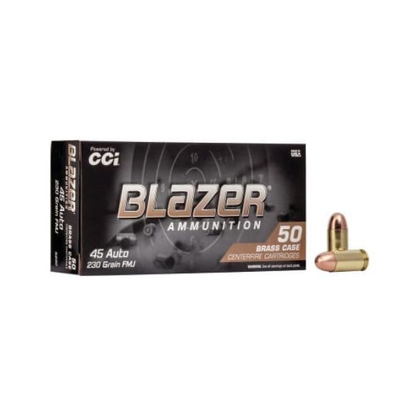 CCI Blazer Brass 45acp 230gr FMJ Ammunition 50Rd Box - 5230