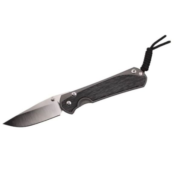 Chris Reeve Knives Large Sebenza 31 Black Micarta Folding Knife, 3.61" - L31-1236