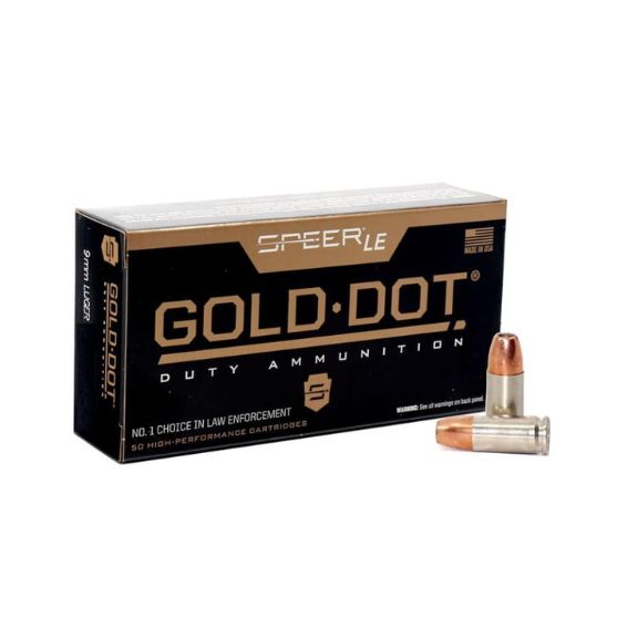 Speer Gold Dot 9mm +P 124gr Gold Dot JHP Ammunition 50 Rd/ Box - 53617