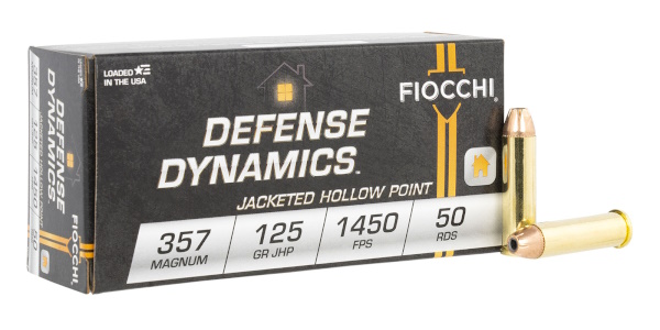 fiocchi defense dynamics 357 magnum 125gr JHP ammunition