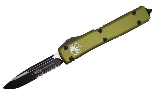 Microtech Ultratech OD Green Partial Serration Automatic Knife 841768102250