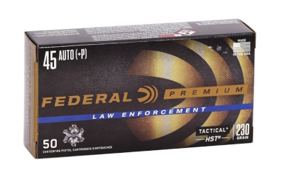 federal 45acp hst 230 gr +p ammunition