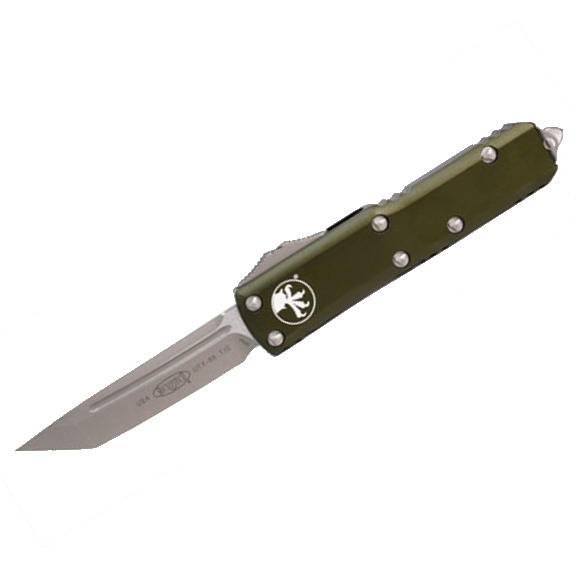 Microtech UTX-85 Green Automatic Knife, 3.125" - 233-10APOD