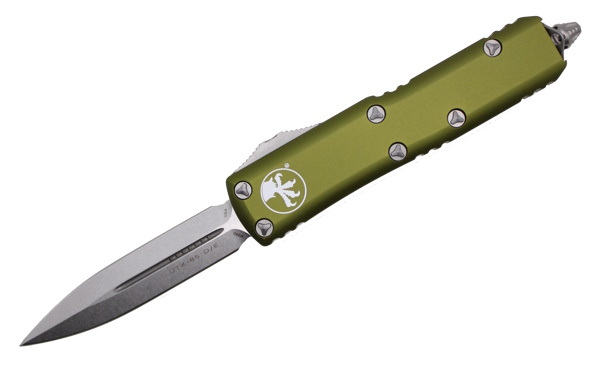 Microtech UTX-85 Double Edge OD Green Automatic Knife 232-10 OD