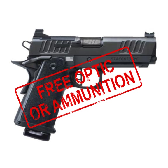 Staccato C Compact Grip Flat Trigger DLC Barrel 9mm Pistol, 4" - 15-1501-000112