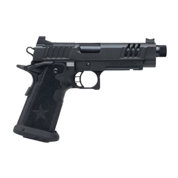 Staccato P Aluminum Frame DLC Threaded Barrel X-Series 9mm Pistol, 5" - 12-1201-000303-