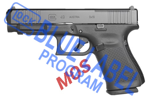glock 49 mos blue label 9mm pistol